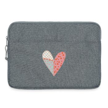Patchwork Heart No11 - Laptop bag 15" - heather grey - Front