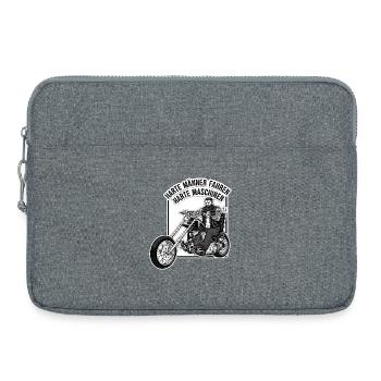 Des hommes durs, des machines dures - Sacoche pour ordinateur portable 15 pouces - gris chiné - Devant