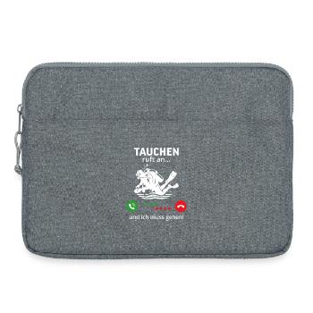 Tauchen ruft an… und ich muss gehen  - Laptoptasche 15" - Grau meliert - Vorne