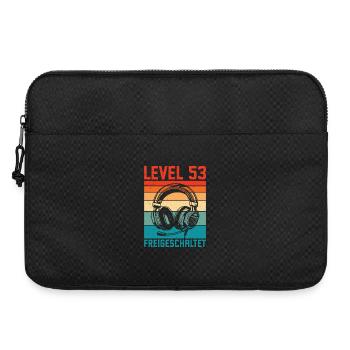 53. Geburtstag Männer Gamer Level 53 Unlocked - Laptoptasche 15" - Schwarz - Vorne