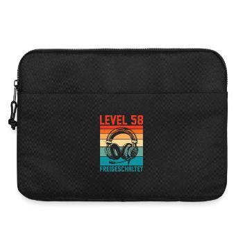 58th Birthday Men Gamer Level 58 Unlocked - Laptop bag 15" - black - Front