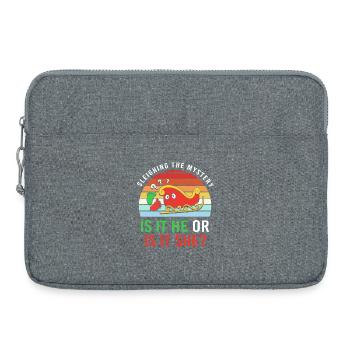 Werdender Papa werdende Väter Weihnachten - Laptoptasche 15" - Grau meliert - Vorne