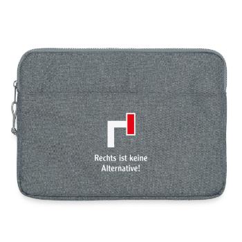 Rechts Ist Keine Alternative! (Gegen Rechts / V1) - Laptoptasche 15" - Grau meliert - Vorne