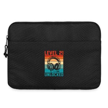 Level 21 Unlocked – 21 Year Gaming Gift - Laptop bag 15" - black - Front