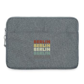 Berlin - Allemagne - Deutschland - Lettrage - Sacoche pour ordinateur portable 15 pouces - gris chiné - Devant