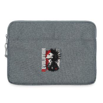 Révolution punk rock girl - Sacoche pour ordinateur portable 15 pouces - gris chiné - Devant