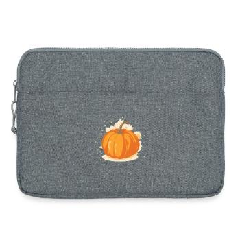 Citrouille Illustration Automne Vintage - Sacoche pour ordinateur portable 15 pouces - gris chiné - Devant
