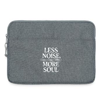 Moins de bruit, plus d’âme, style de vie minimaliste - Sacoche pour ordinateur portable 15 pouces - gris chiné - Devant