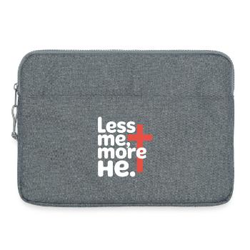 Moins moi plus Il Foi chrétienne - Sacoche pour ordinateur portable 15 pouces - gris chiné - Devant