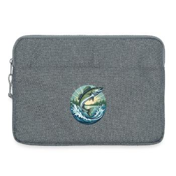 Jumping Zander - Laptop bag 15" - heather grey - Front