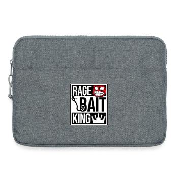 Rage Bait King Online Troll Attention Fun - Laptop bag 15" - heather grey - Front