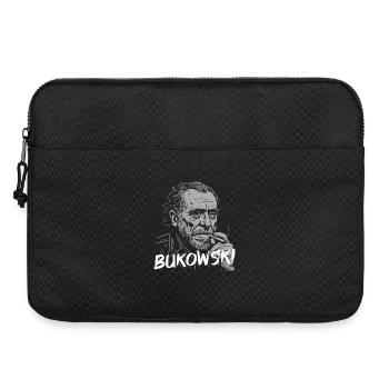 Bukowski-Porträt-Zigaretten-T-Shirt - Laptoptasche 15" - Schwarz - Vorne