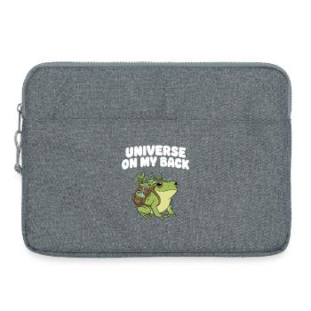 Universum auf meinem Rücken - Laptoptasche 15" - Grau meliert - Vorne