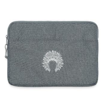 Prachtvoller Federschmuck – detailreiches Artwork - Laptoptasche 15" - Grau meliert - Vorne