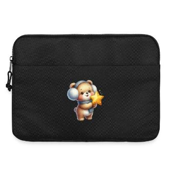 Cozy bear with Star Wish - Laptop bag 15" - black - Front