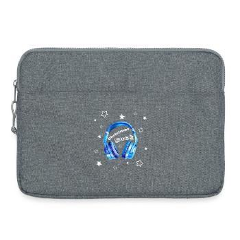 Kopfhörer Weihnachten Musik Christmas Rock - Laptoptasche 15" - Grau meliert - Vorne