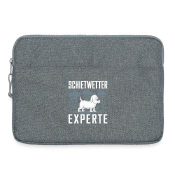 Schietwetter Hund-Experte - Laptoptasche 15" - Grau meliert - Vorne