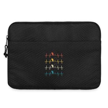 Fischerherzschlag-Angeln - Laptoptasche 15" - Schwarz - Vorne
