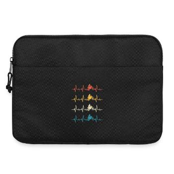 Dirt Bike Rider Motocross Heartbeat Dirt Biking - Laptop bag 15" - black - Front