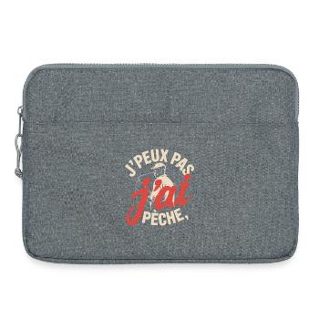 I can't I fished - Laptop bag 15" - heather grey - Front