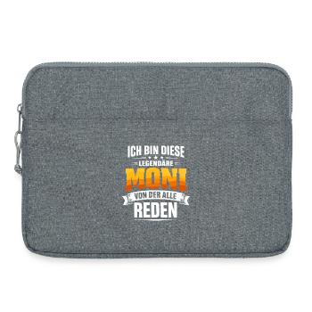 Monika, nom légendaire, je suis ce cadeau de Moni - Sacoche pour ordinateur portable 15 pouces - gris chiné - Devant