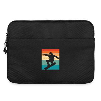 Snowboard rétro - Sacoche pour ordinateur portable 15 pouces - noir - Devant