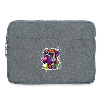 Dog Animal Art - Laptop bag 15" - heather grey - Front