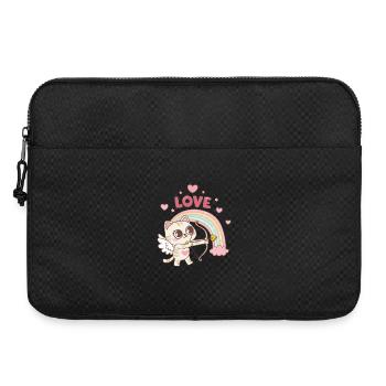 Chat céleste arcenciel amour - Sacoche pour ordinateur portable 15 pouces - noir - Devant