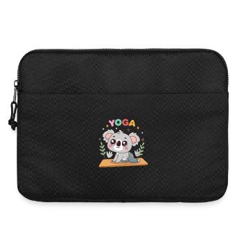 Koala Yoga pastel sur tapis - Sacoche pour ordinateur portable 15 pouces - noir - Devant