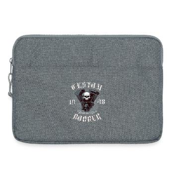 Bobber Chopper Motorrad Design - Laptoptasche 15" - Grau meliert - Vorne