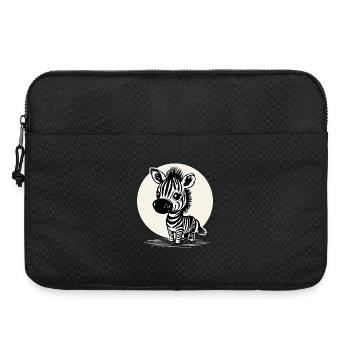 Zèbre mignon – Motif d’animal mignon - Sacoche pour ordinateur portable 15 pouces - noir - Devant