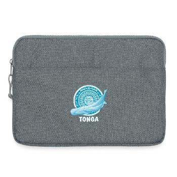 Cachalolots et masque tiki - Sacoche pour ordinateur portable 15 pouces - gris chiné - Devant
