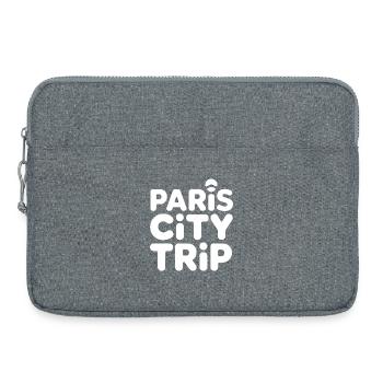 Voyage à Paris en France - Sacoche pour ordinateur portable 15 pouces - gris chiné - Devant