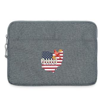 Souvenir vintage américain de l’Ohio - Sacoche pour ordinateur portable 15 pouces - gris chiné - Devant