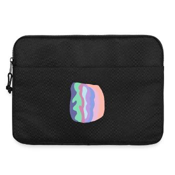 Couches d’ondes pastel - Sacoche pour ordinateur portable 15 pouces - noir - Devant