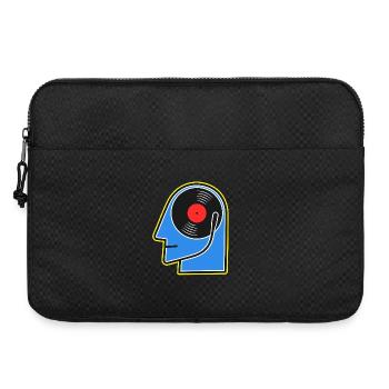 Blue Vinyl Album DJ Head - Laptop bag 15" - black - Front