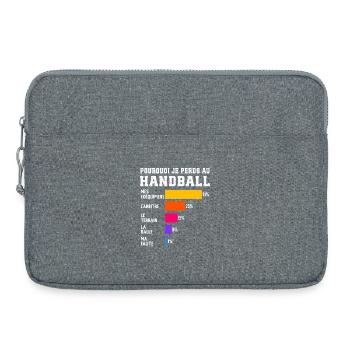 Why I Lose at Handball - Laptop bag 15" - heather grey - Front
