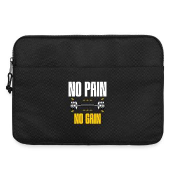 Pas de douleur, pas de gain – Motivation à la salle de sport - Sacoche pour ordinateur portable 15 pouces - noir - Devant