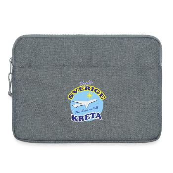 Adieu Suède - Maintenant nous allons en Crète - Sacoche pour ordinateur portable 15 pouces - gris chiné - Devant