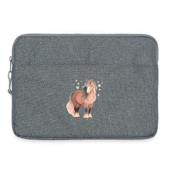 Cheval avec des étoiles - Sacoche pour ordinateur portable 15 pouces - gris chiné - Devant