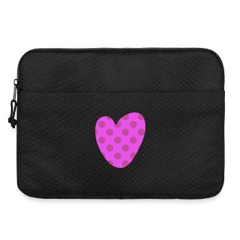 Heart Dots Dots Pattern Love Love Joie de vivre - Laptop bag 15" - black - Front