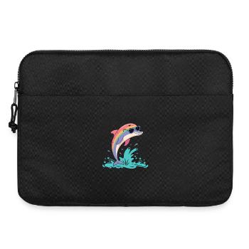 Regenbogendelfin-Brille - Laptoptasche 15" - Schwarz - Vorne