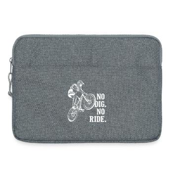 BMX Dirt Jump No Dig No Ride Bike Jump - Laptop bag 15" - heather grey - Front