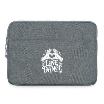 Line Dance Liebe - Laptoptasche 15" - Grau meliert - Vorne