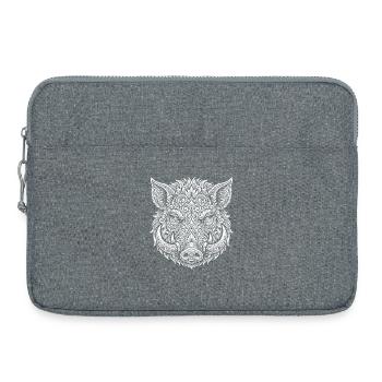 Wild boar - Laptop bag 15" - heather grey - Front
