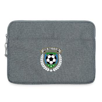 Blason de football du club Kick Balls - Sacoche pour ordinateur portable 15 pouces - gris chiné - Devant