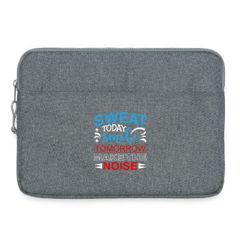 Sweat Today Smile Tomorrow – Motivation Fitness St - Laptop bag 15" - heather grey - Front