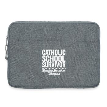 Survivant d’une école catholique : marathon à genoux drôle - Sacoche pour ordinateur portable 15 pouces - gris chiné - Devant