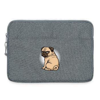Carlin Carlin Propriétaire de carlin Amoureux du carlin Porte-carlin - Sacoche pour ordinateur portable 15 pouces - gris chiné - Devant