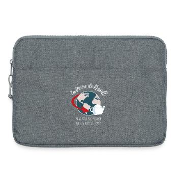 La théière de Russell (texte blanc) - Sacoche pour ordinateur portable 15 pouces - gris chiné - Devant
